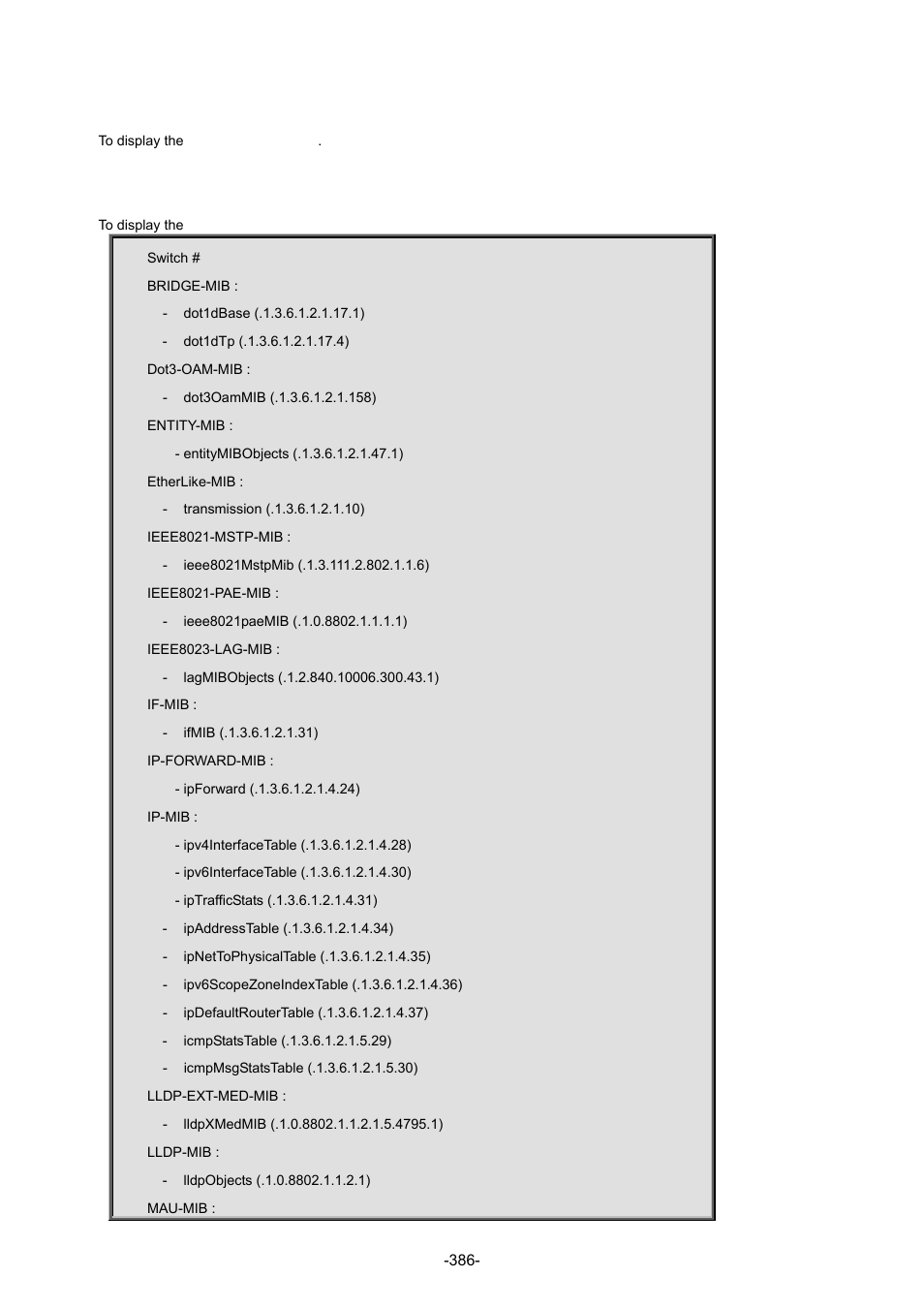 Interlogix NS3702-24P-4S Command Line Guide User Manual | Page 386 / 405