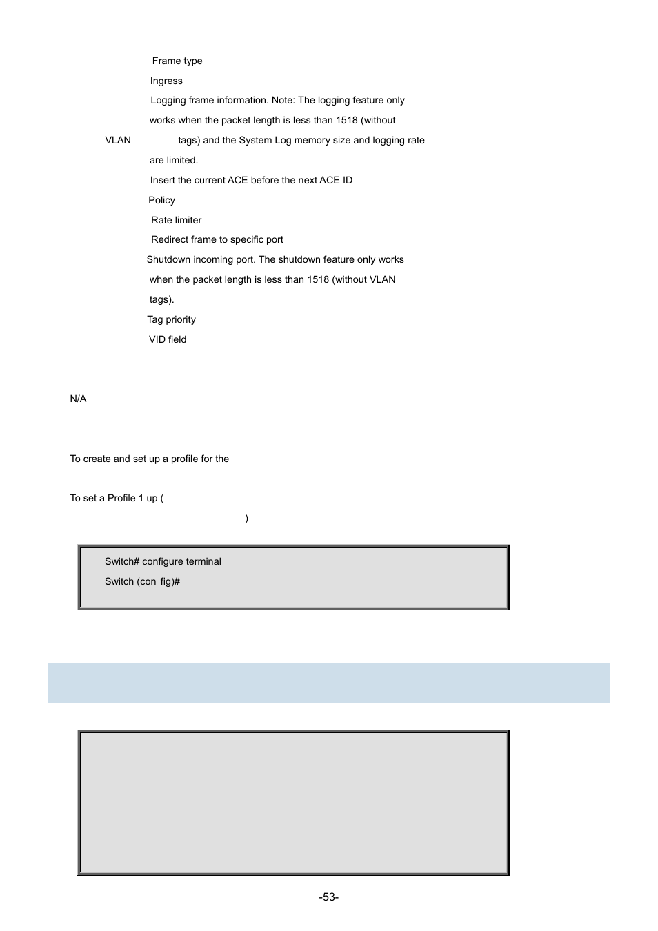 15 access-list ace update | Interlogix NS3702-24P-4S Command Line Guide User Manual | Page 53 / 405