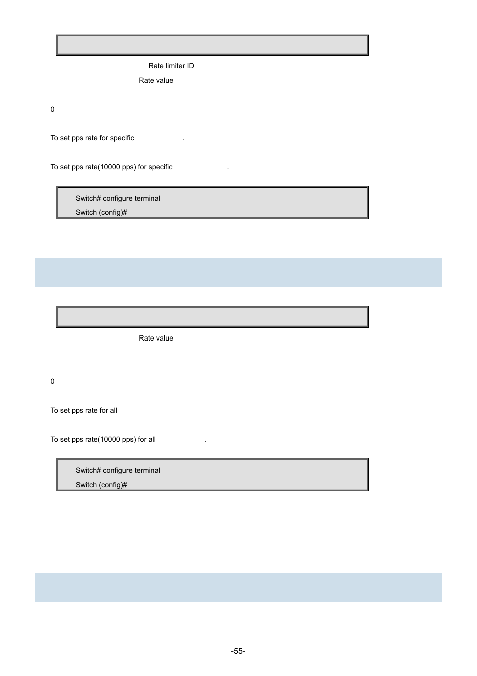 17 access-list rate-limiter pps, 18 aggregation mode | Interlogix NS3702-24P-4S Command Line Guide User Manual | Page 55 / 405