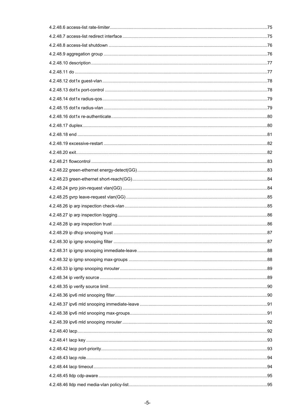 Interlogix NS3702-24P-4S Command Line Guide User Manual | Page 6 / 405