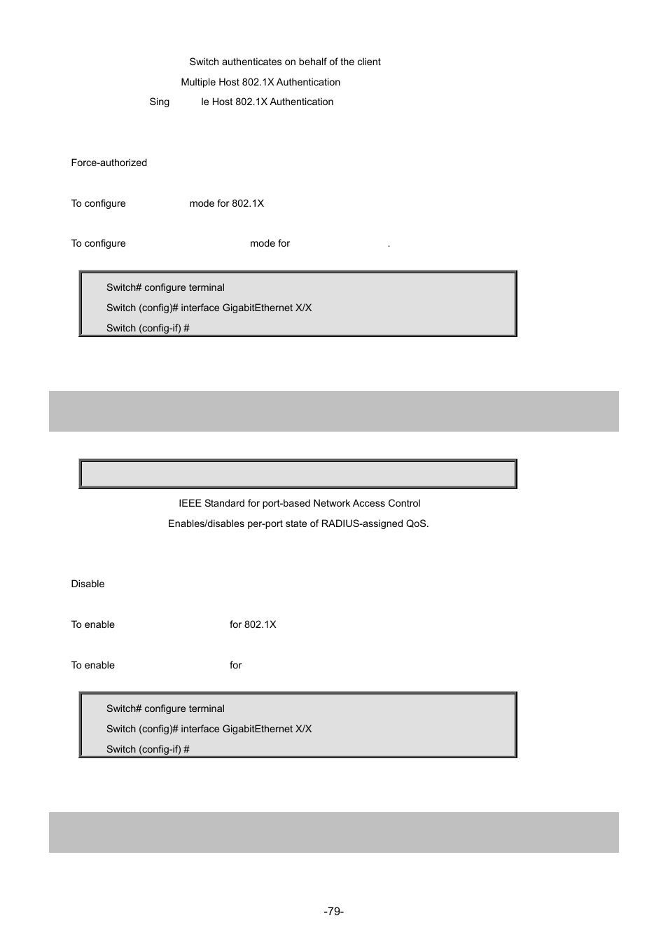 14 dot1x radius-qos, 15 dot1x radius-vlan | Interlogix NS3702-24P-4S Command Line Guide User Manual | Page 79 / 405