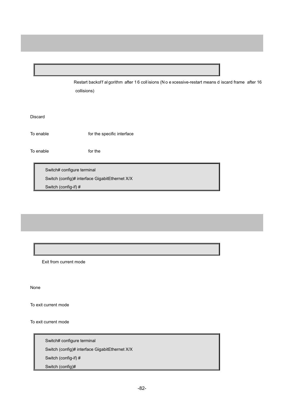 19 excessive-restart, 20 exit | Interlogix NS3702-24P-4S Command Line Guide User Manual | Page 82 / 405