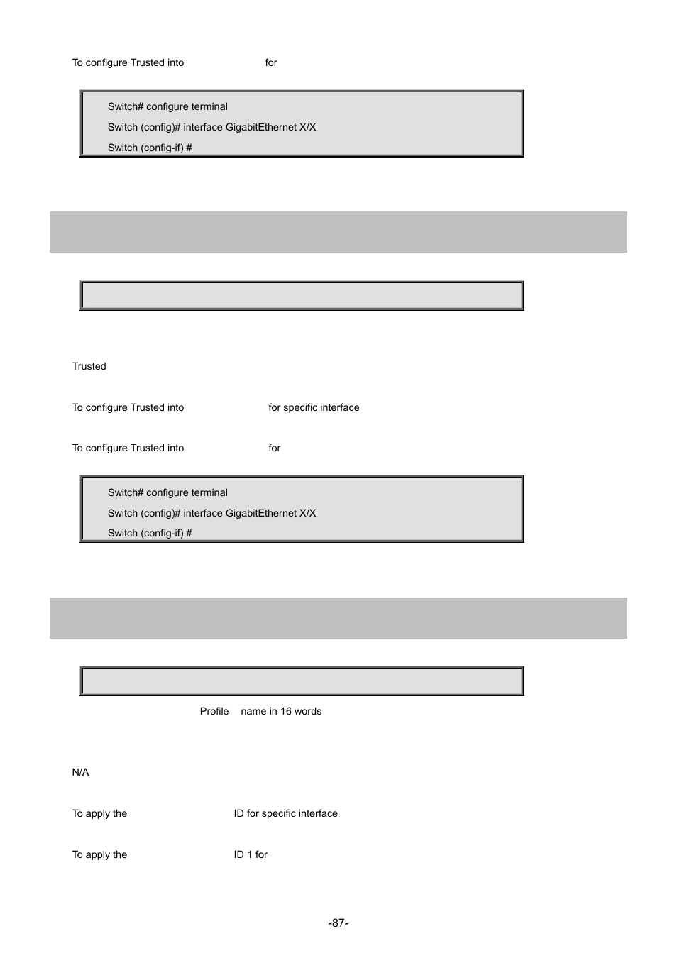 29 ip dhcp snooping trust, 30 ip igmp snooping filter | Interlogix NS3702-24P-4S Command Line Guide User Manual | Page 87 / 405