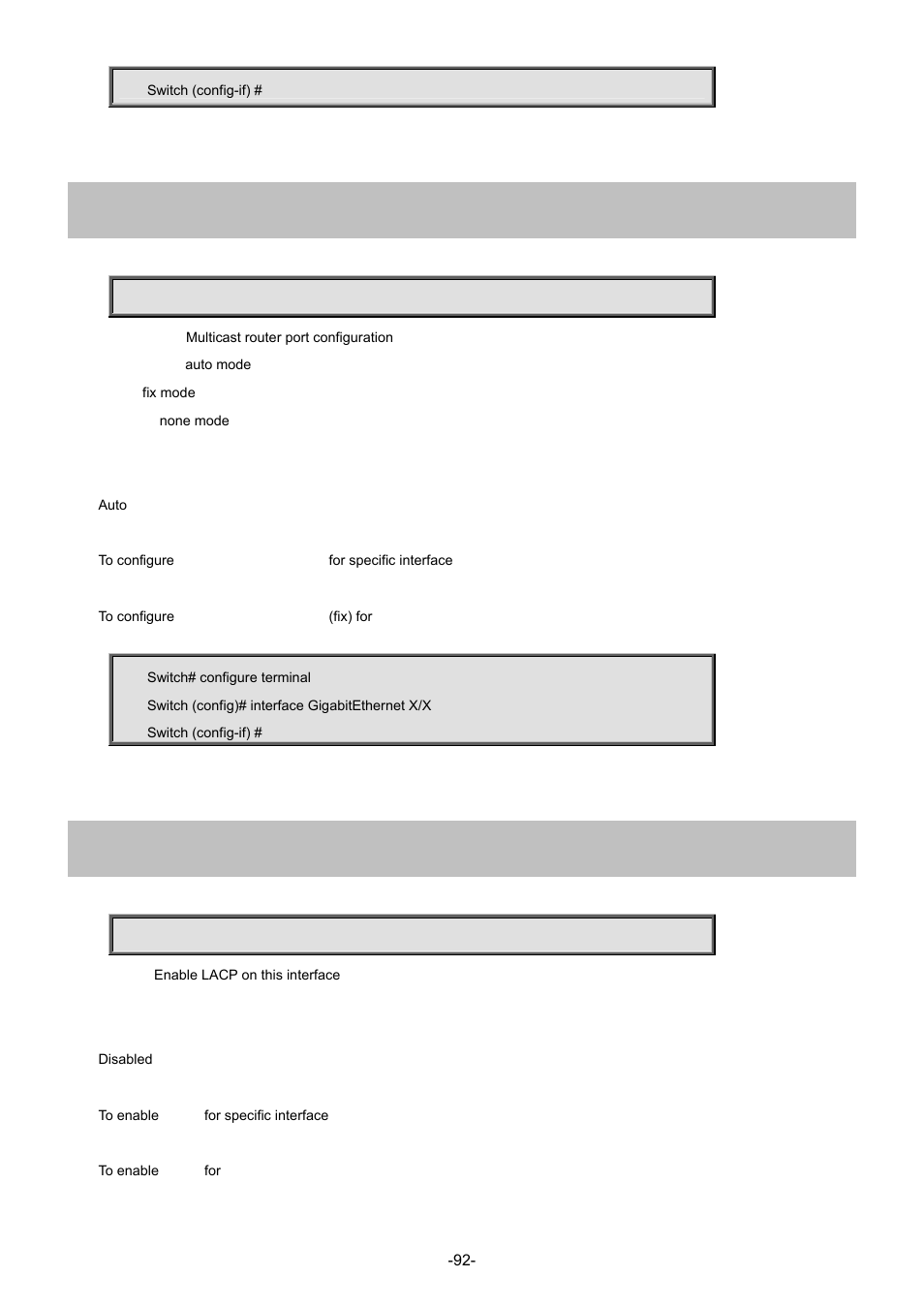 39 ipv6 mld snooping mrouter, 40 lacp | Interlogix NS3702-24P-4S Command Line Guide User Manual | Page 92 / 405