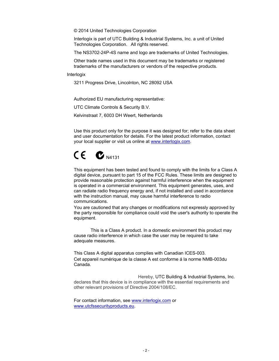 Interlogix NS3702-24P-4S Quick Start User Manual | Page 2 / 13
