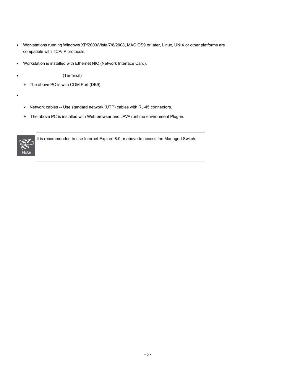 Requirements | Interlogix NS3702-24P-4S Quick Start User Manual | Page 5 / 13