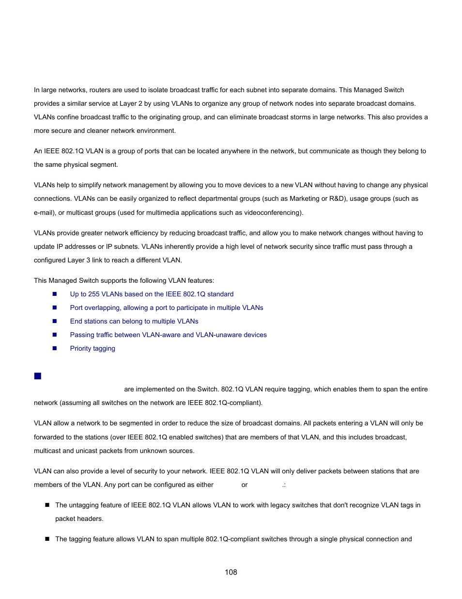 2 ieee 802.1q vlan | Interlogix NS3702-24P-4S User Manual User Manual | Page 108 / 405