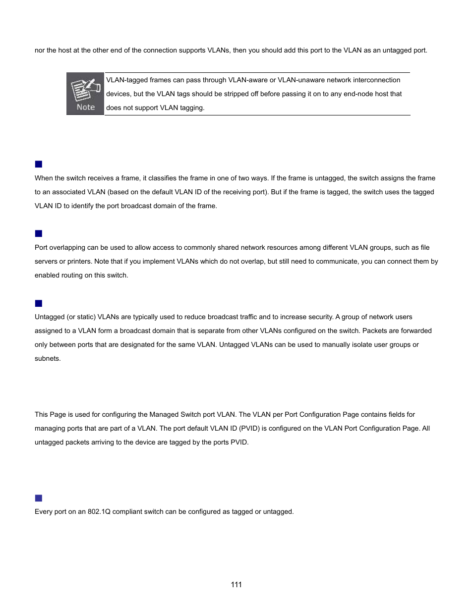 3 vlan port configuration | Interlogix NS3702-24P-4S User Manual User Manual | Page 111 / 405
