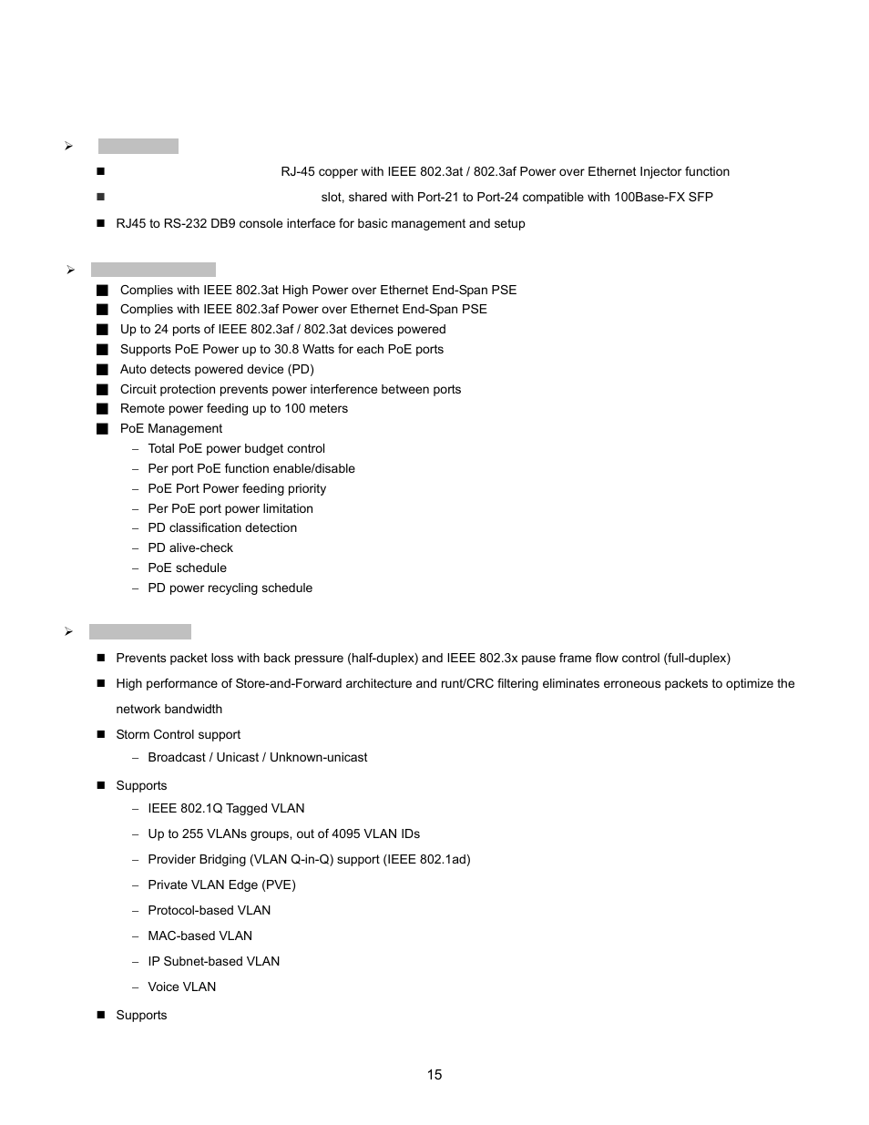 4 product features | Interlogix NS3702-24P-4S User Manual User Manual | Page 15 / 405