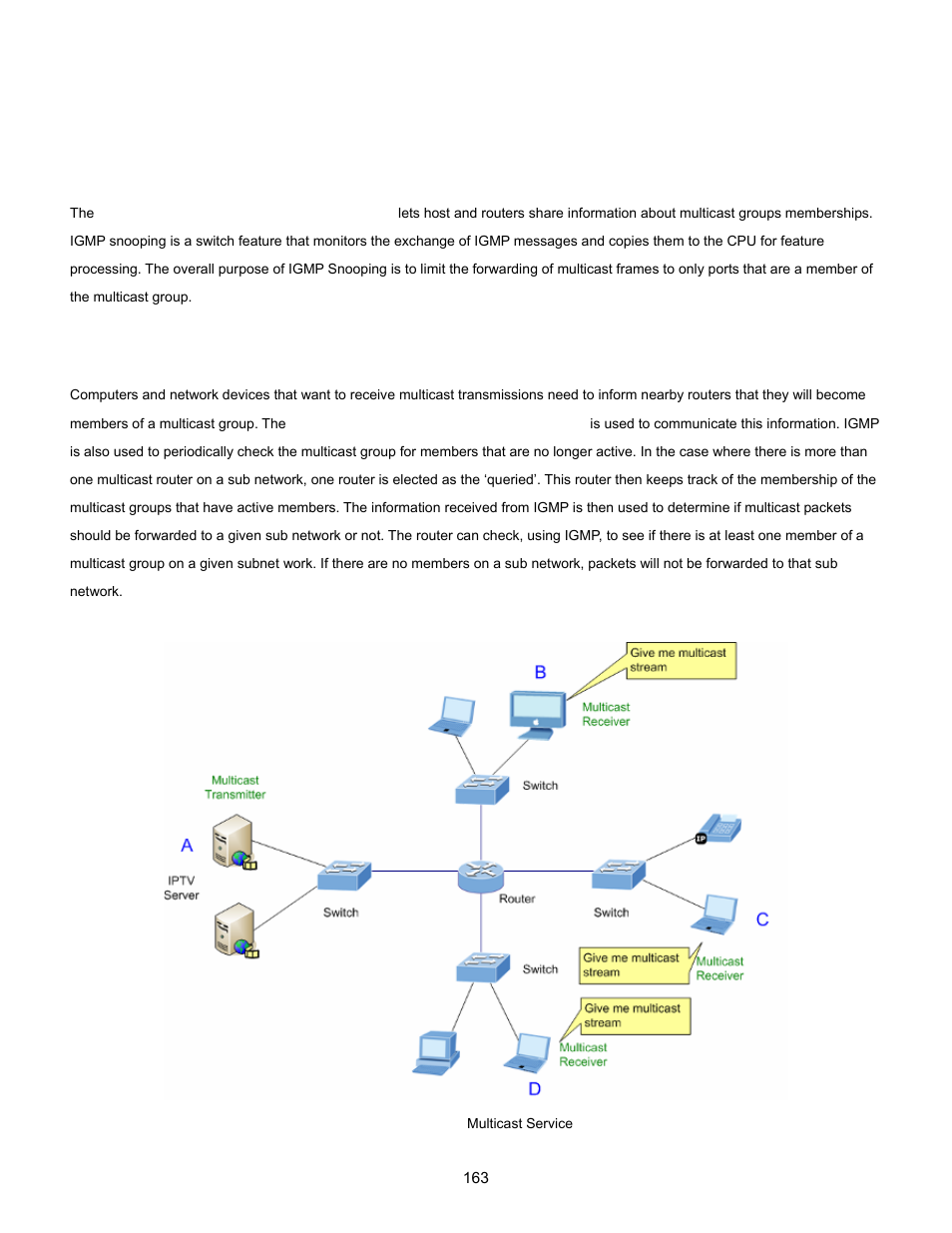 8 multicast, 1 igmp snooping | Interlogix NS3702-24P-4S User Manual User Manual | Page 163 / 405