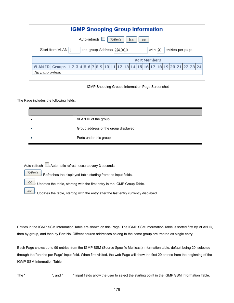 9 igmpv3 information | Interlogix NS3702-24P-4S User Manual User Manual | Page 178 / 405