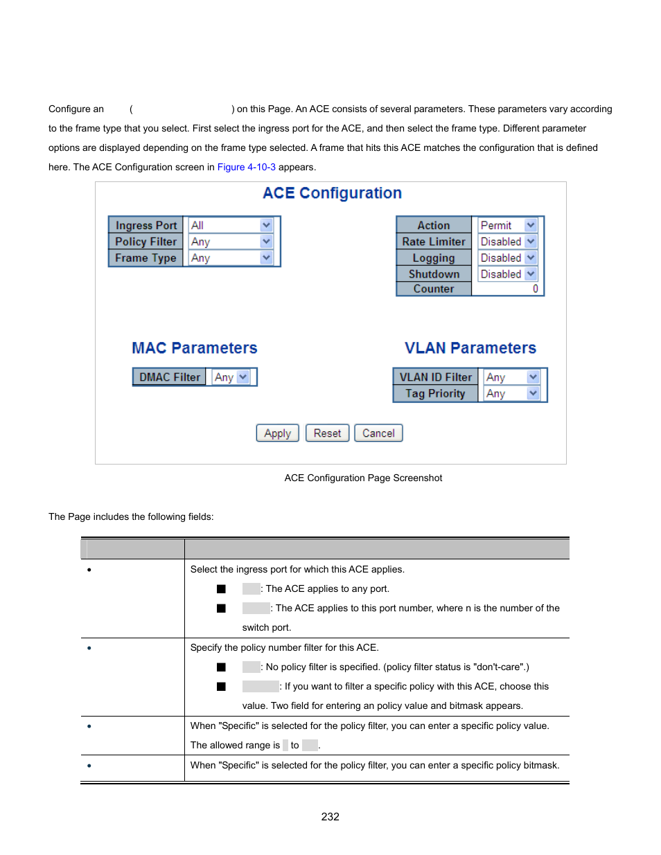 3 ace configuration | Interlogix NS3702-24P-4S User Manual User Manual | Page 232 / 405