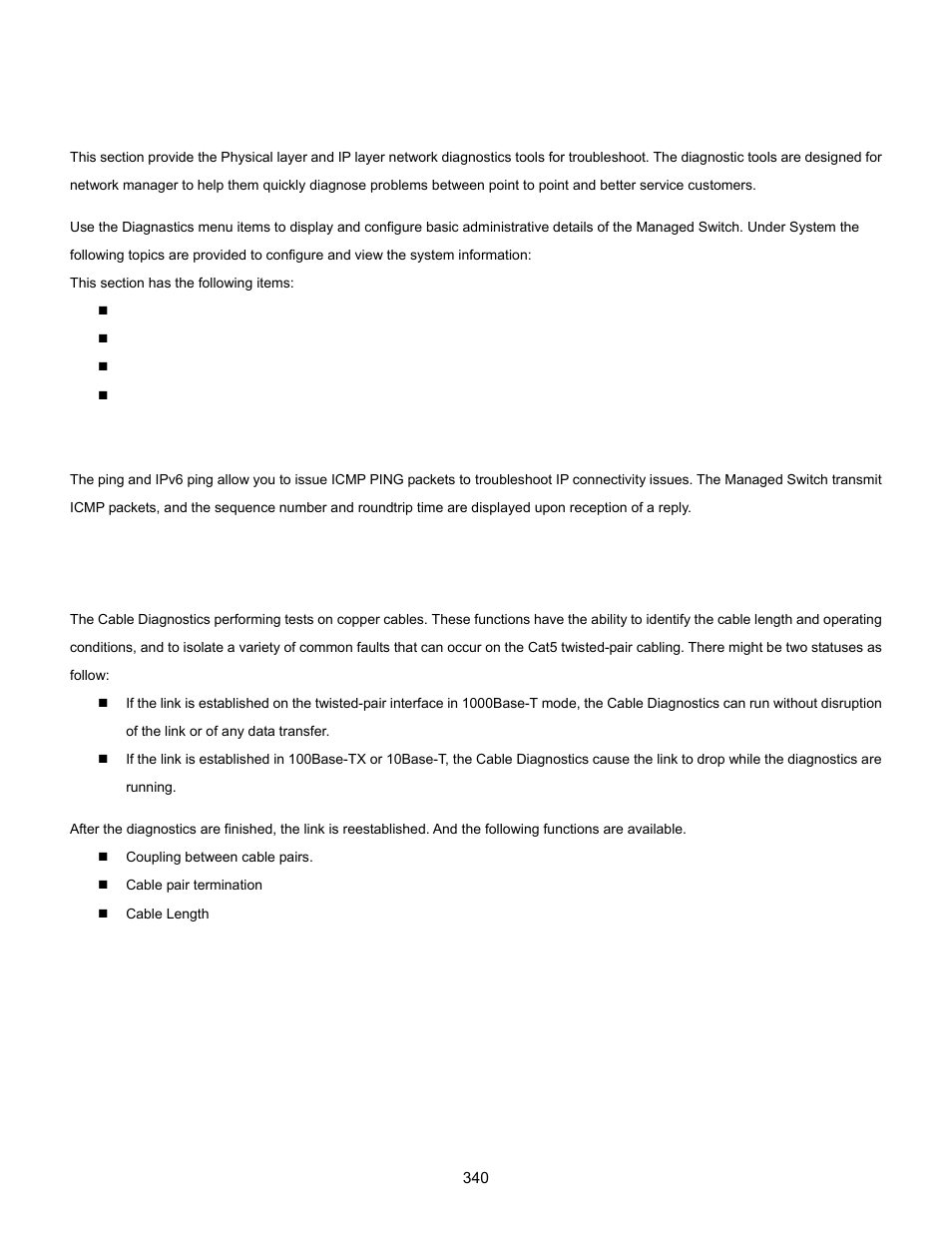 15 network diagnostics | Interlogix NS3702-24P-4S User Manual User Manual | Page 340 / 405