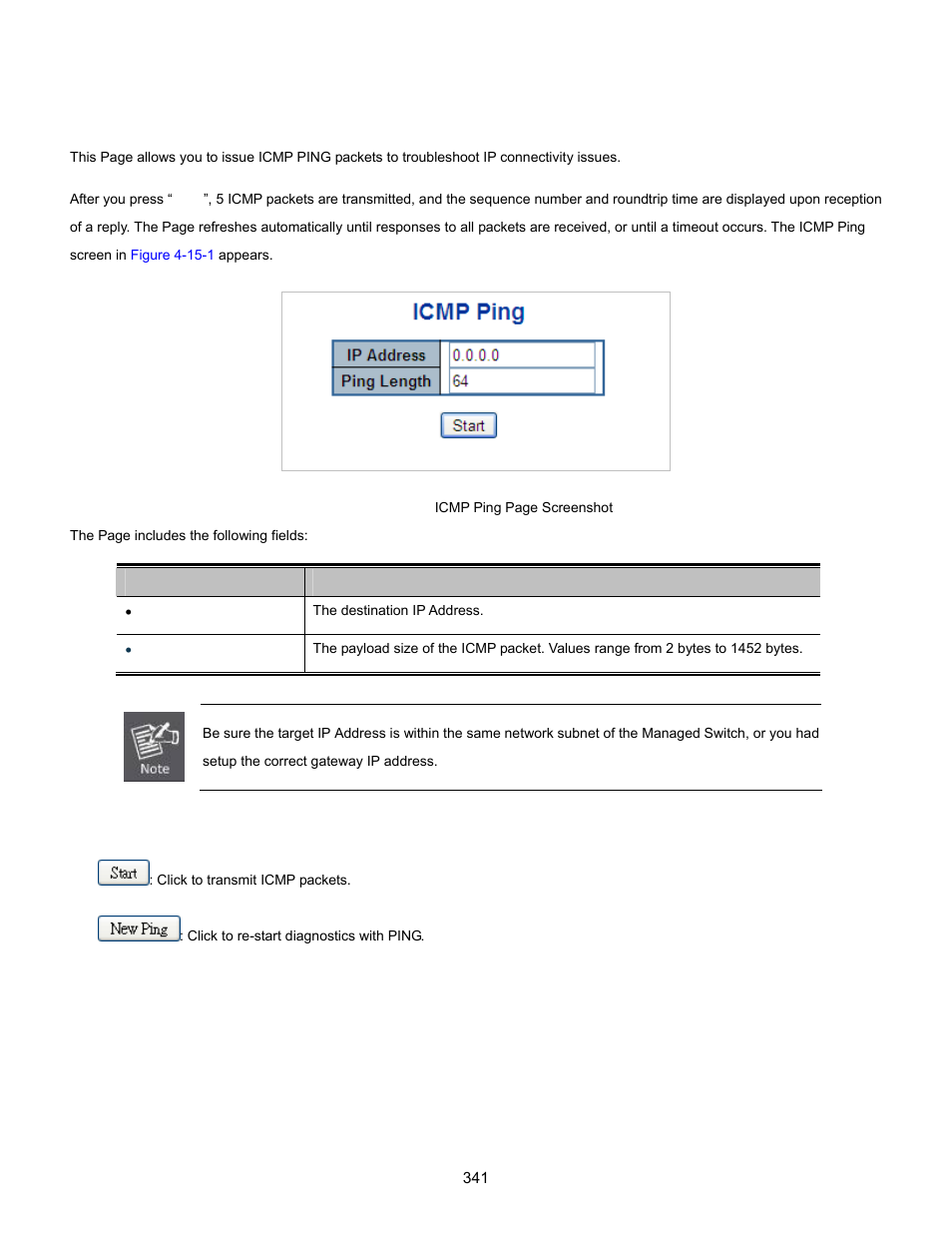 1 ping | Interlogix NS3702-24P-4S User Manual User Manual | Page 341 / 405