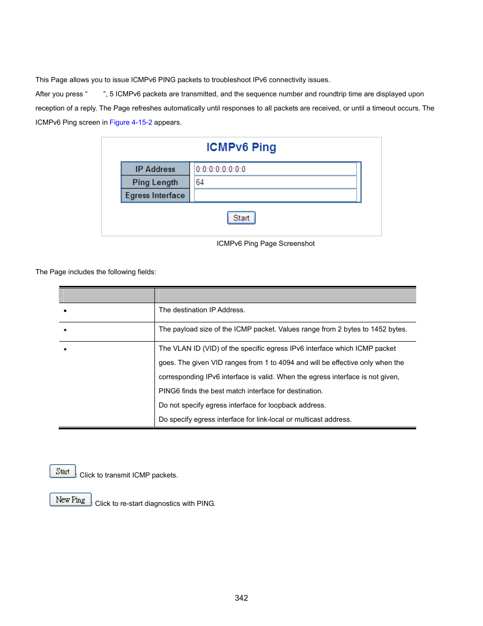 2 ipv6 ping | Interlogix NS3702-24P-4S User Manual User Manual | Page 342 / 405