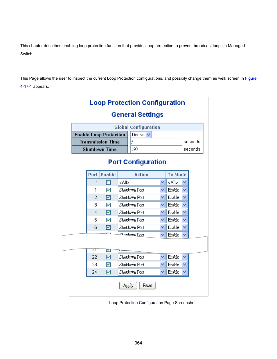 17 loop protection, 1 configuration | Interlogix NS3702-24P-4S User Manual User Manual | Page 364 / 405