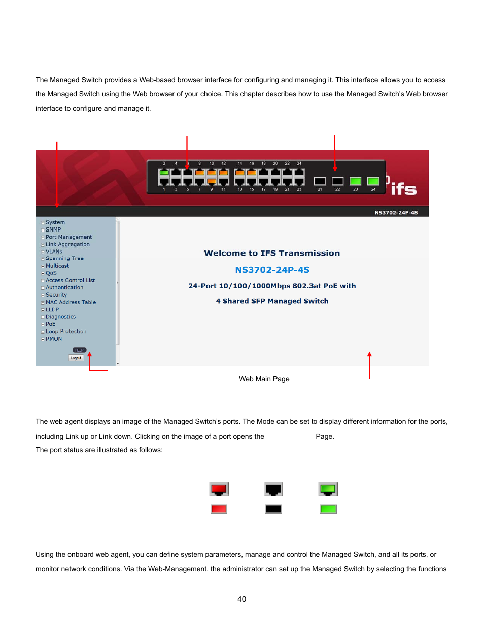 1 main web page | Interlogix NS3702-24P-4S User Manual User Manual | Page 40 / 405