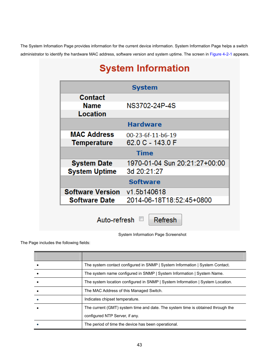 1 system information | Interlogix NS3702-24P-4S User Manual User Manual | Page 43 / 405