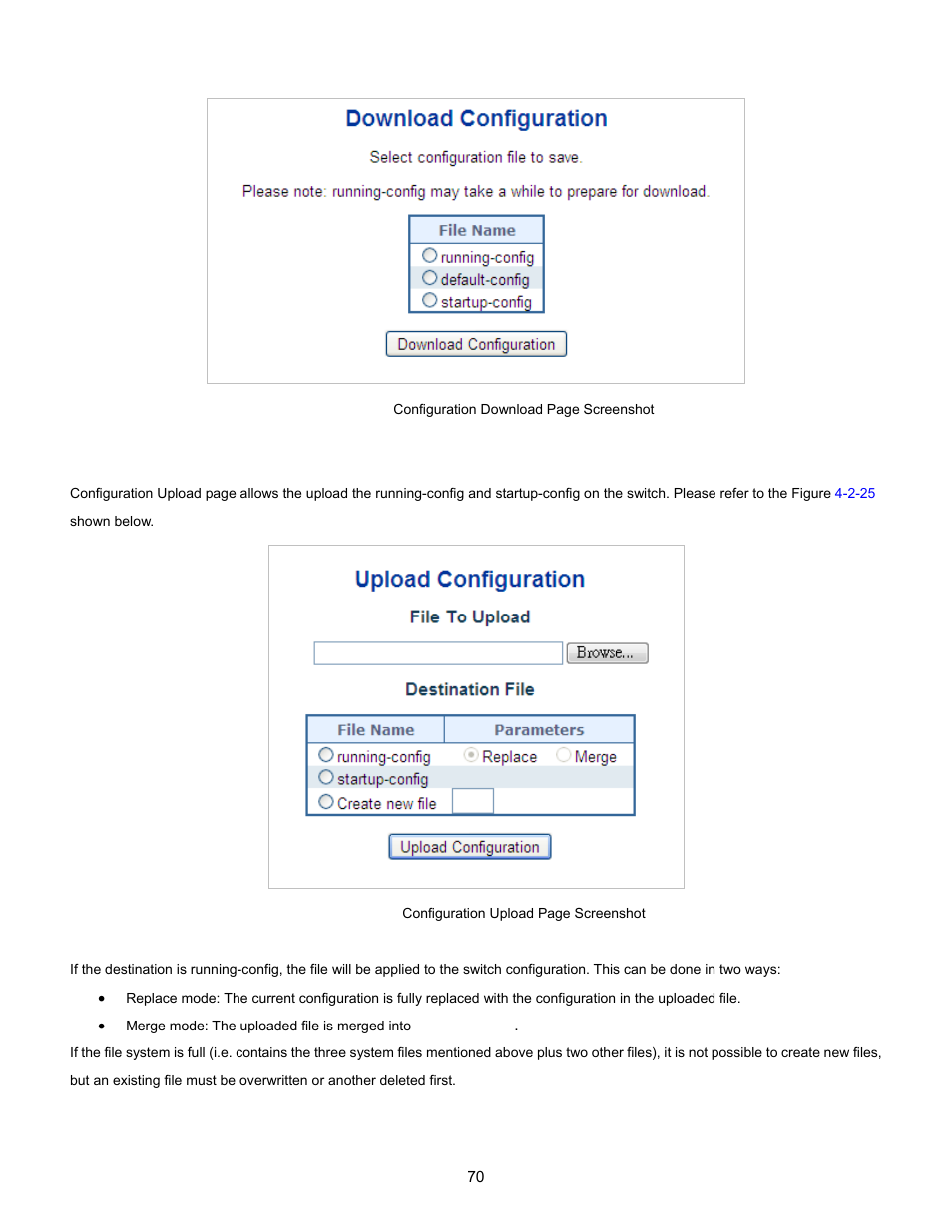 20 configuration upload | Interlogix NS3702-24P-4S User Manual User Manual | Page 70 / 405