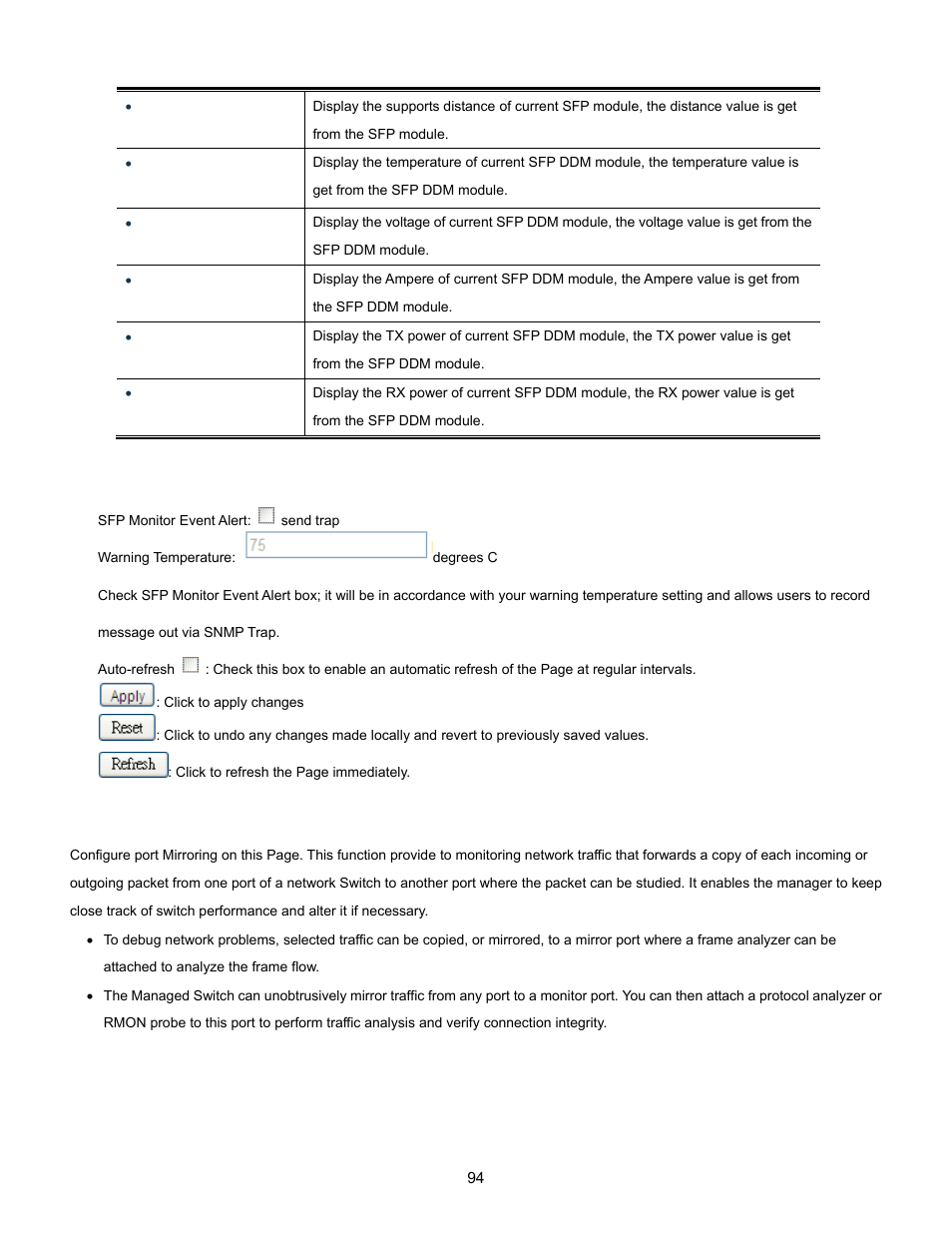 5 port mirror | Interlogix NS3702-24P-4S User Manual User Manual | Page 94 / 405