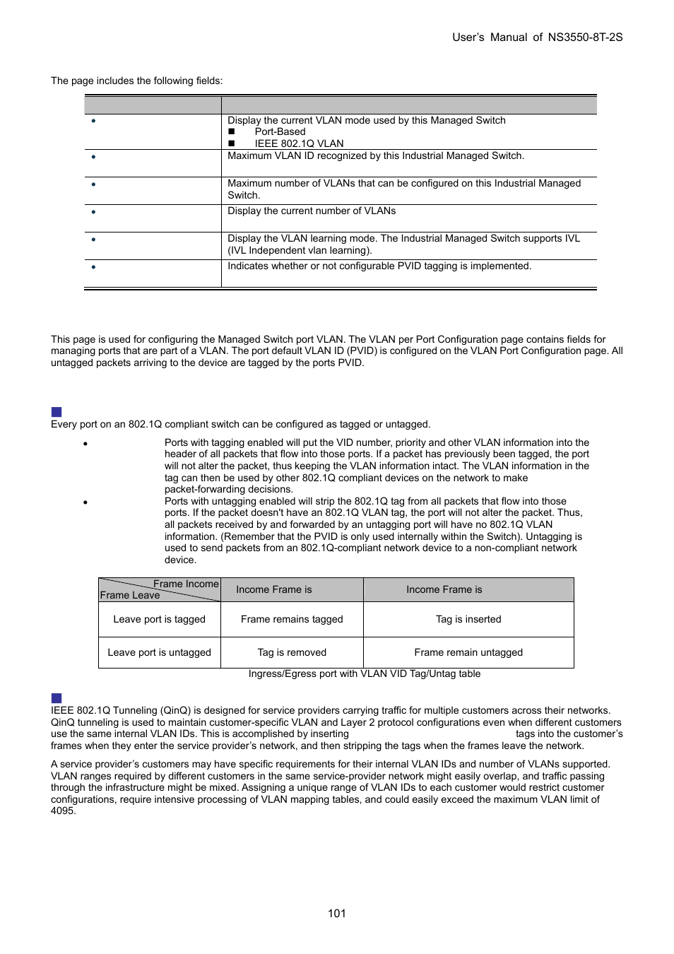 4 vlan port configuration | Interlogix NS3550-8T-2S User Manual User Manual | Page 101 / 495