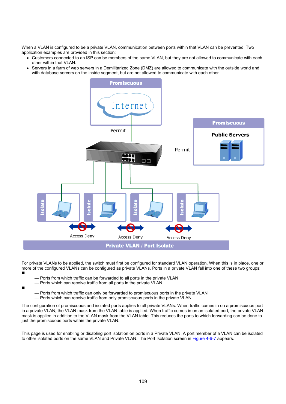 9 port isolation | Interlogix NS3550-8T-2S User Manual User Manual | Page 109 / 495