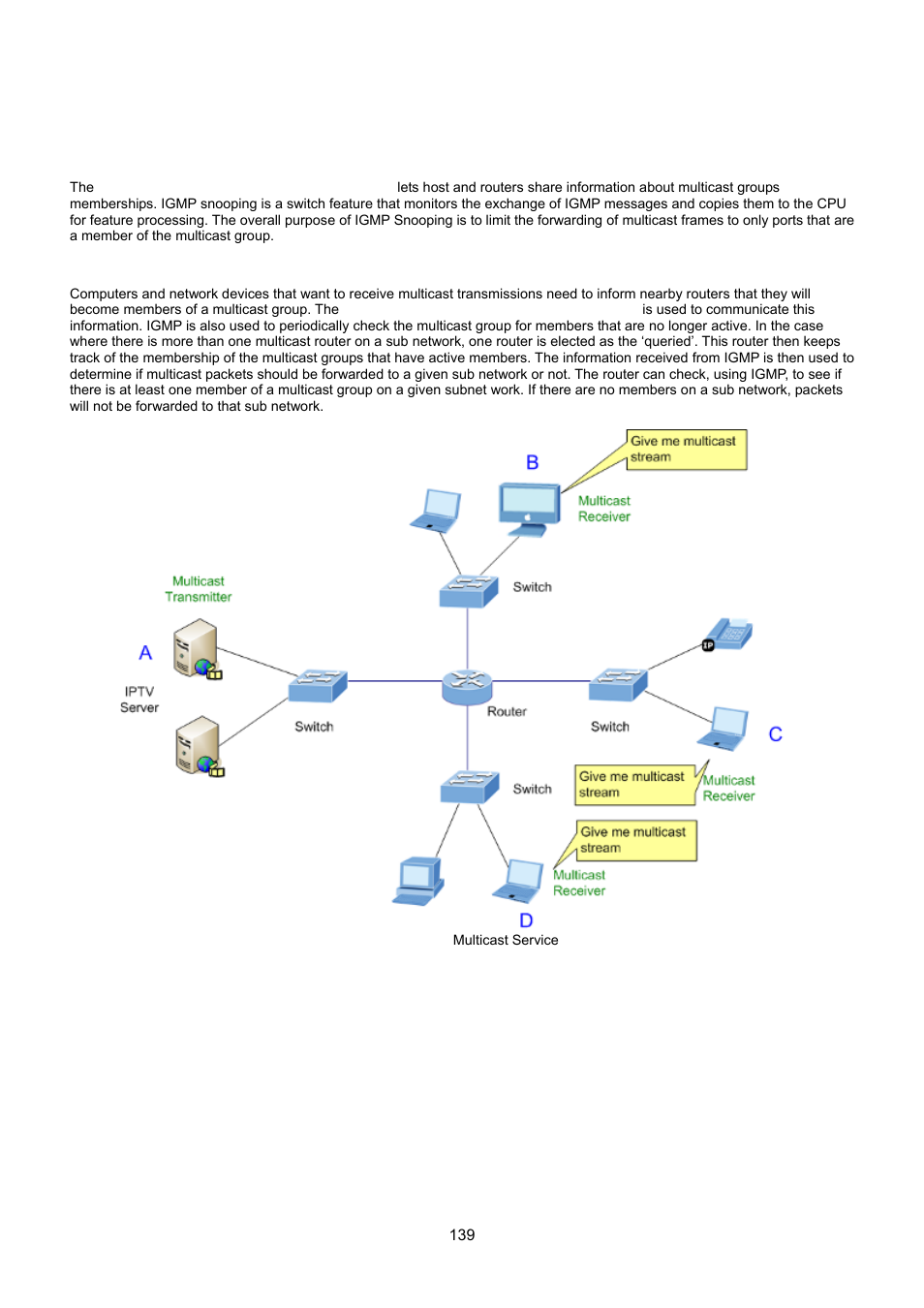 8 multicast, 1 igmp snooping | Interlogix NS3550-8T-2S User Manual User Manual | Page 139 / 495