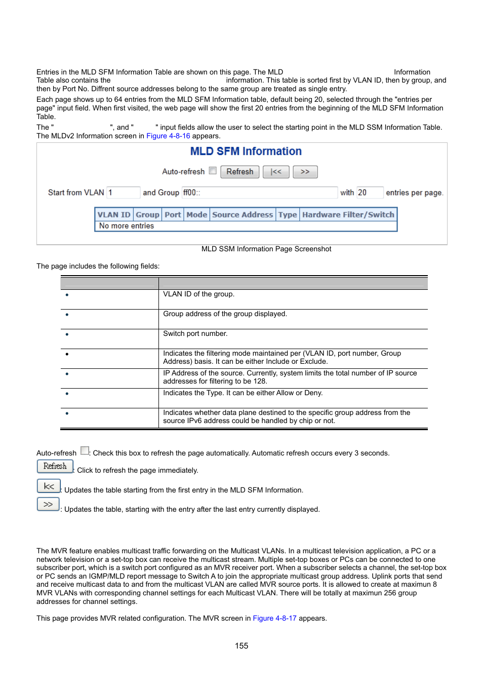 13 mldv2 information, 14 mvr | Interlogix NS3550-8T-2S User Manual User Manual | Page 155 / 495