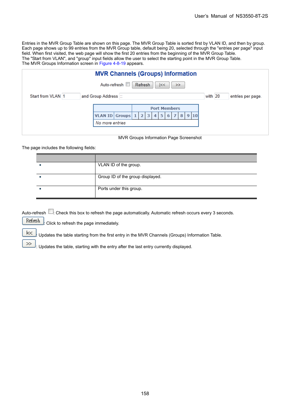 16 mvr groups information | Interlogix NS3550-8T-2S User Manual User Manual | Page 158 / 495