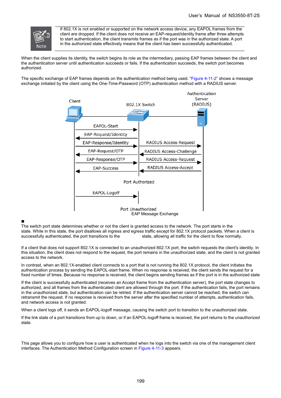 2 authentication configuration | Interlogix NS3550-8T-2S User Manual User Manual | Page 199 / 495