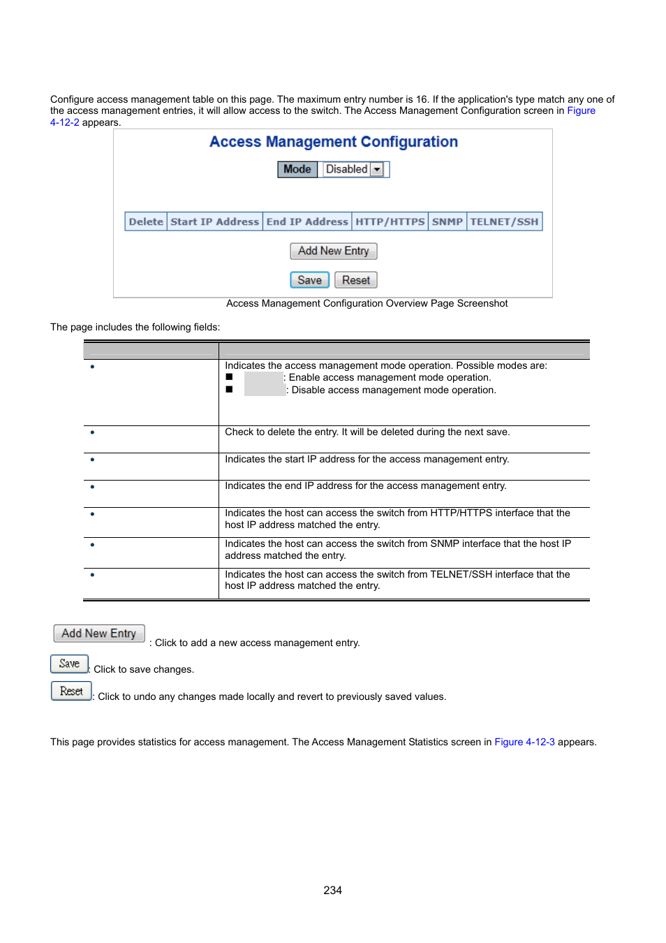 2 access management, 3 access management statistics | Interlogix NS3550-8T-2S User Manual User Manual | Page 234 / 495