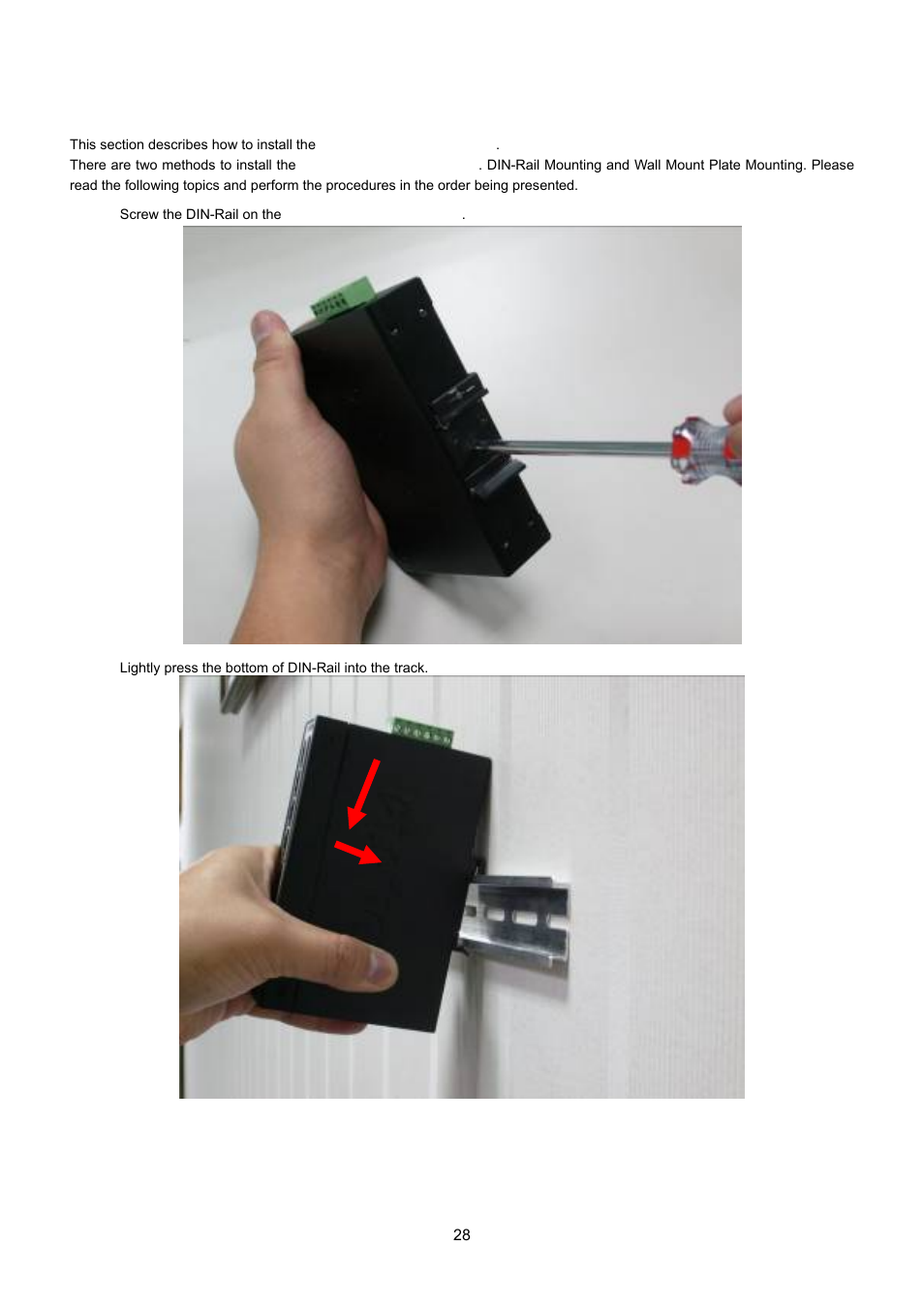 2 din-rail mounting | Interlogix NS3550-8T-2S User Manual User Manual | Page 28 / 495