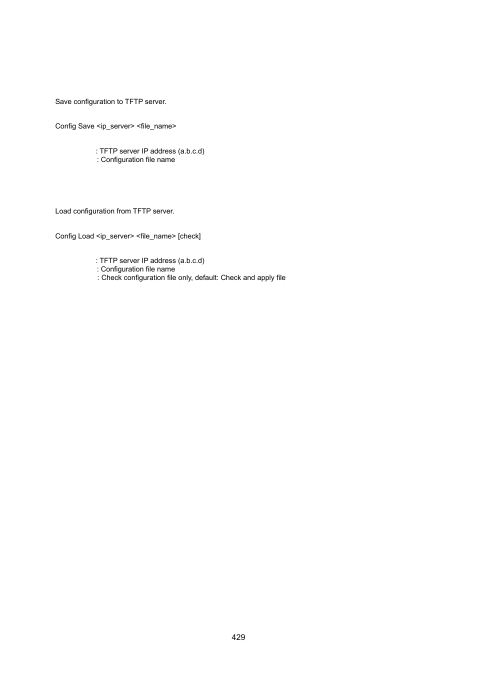 17 configuration command, Configuration save, Configuration load | Interlogix NS3550-8T-2S User Manual User Manual | Page 429 / 495
