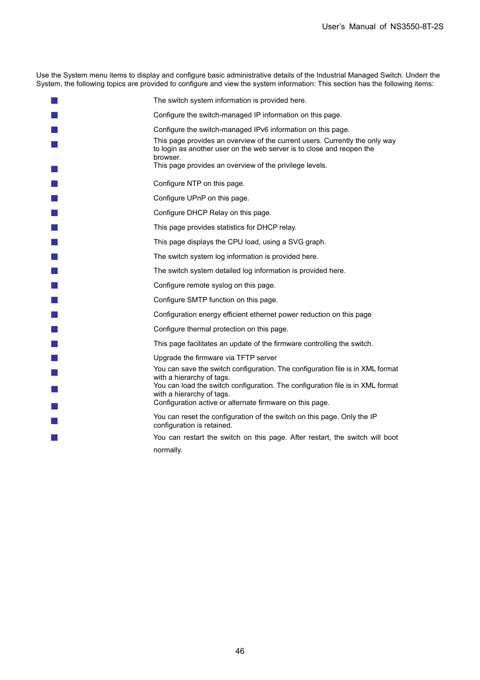 2 system | Interlogix NS3550-8T-2S User Manual User Manual | Page 46 / 495