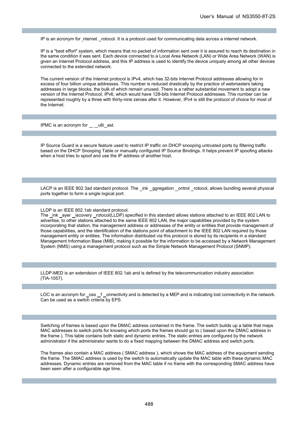 Interlogix NS3550-8T-2S User Manual User Manual | Page 488 / 495