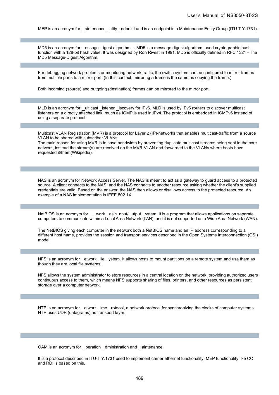 Interlogix NS3550-8T-2S User Manual User Manual | Page 489 / 495