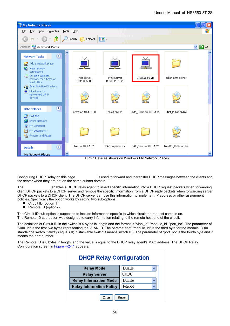 8 dhcp relay | Interlogix NS3550-8T-2S User Manual User Manual | Page 56 / 495