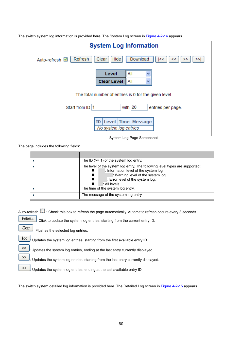 11 system log, 12 detailed log | Interlogix NS3550-8T-2S User Manual User Manual | Page 60 / 495
