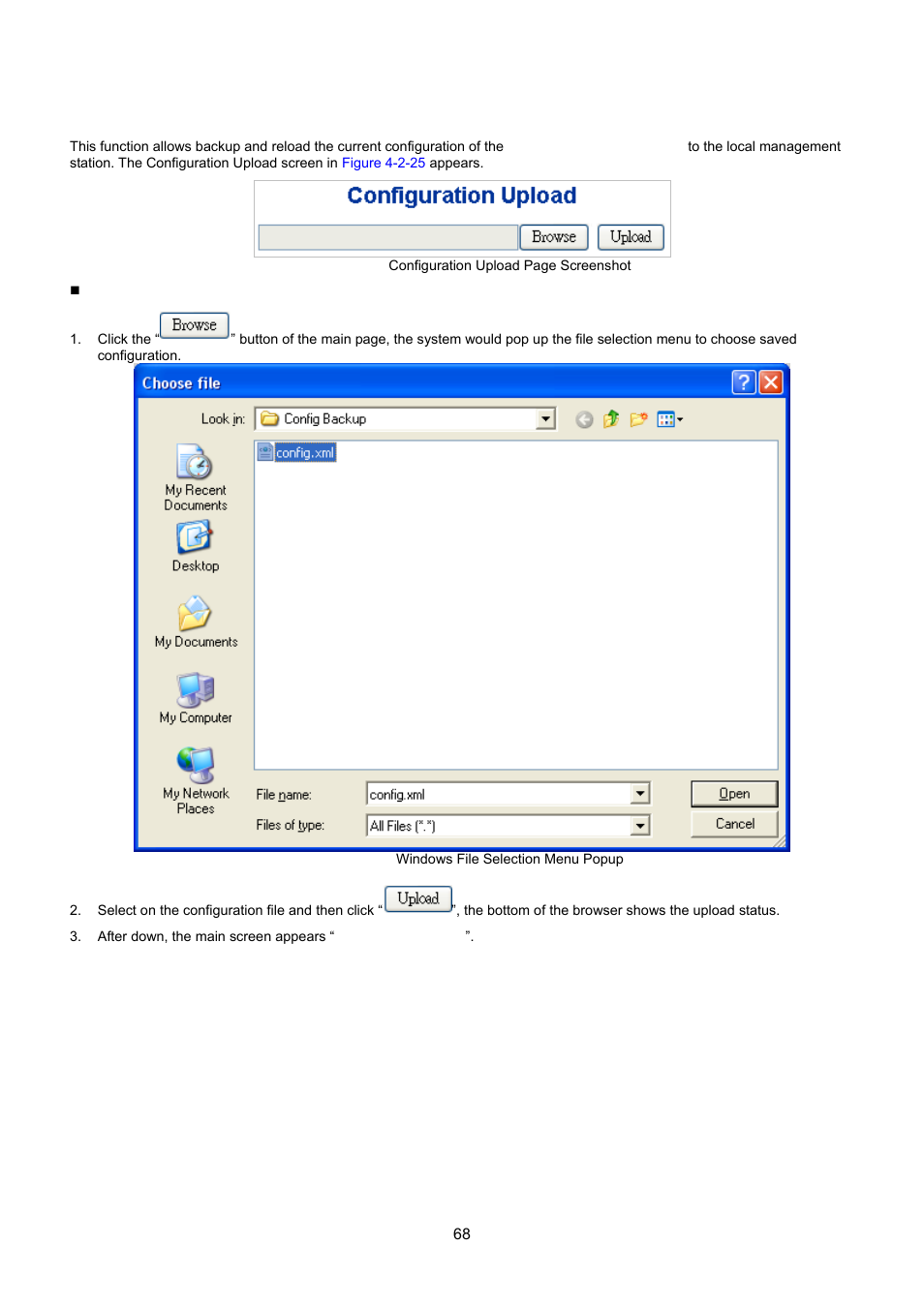 19 configuration upload | Interlogix NS3550-8T-2S User Manual User Manual | Page 68 / 495
