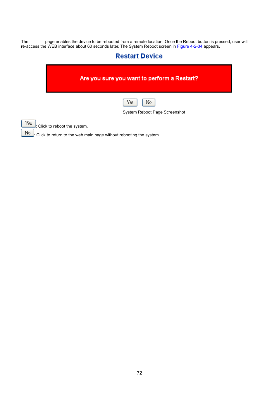 22 system reboot | Interlogix NS3550-8T-2S User Manual User Manual | Page 72 / 495