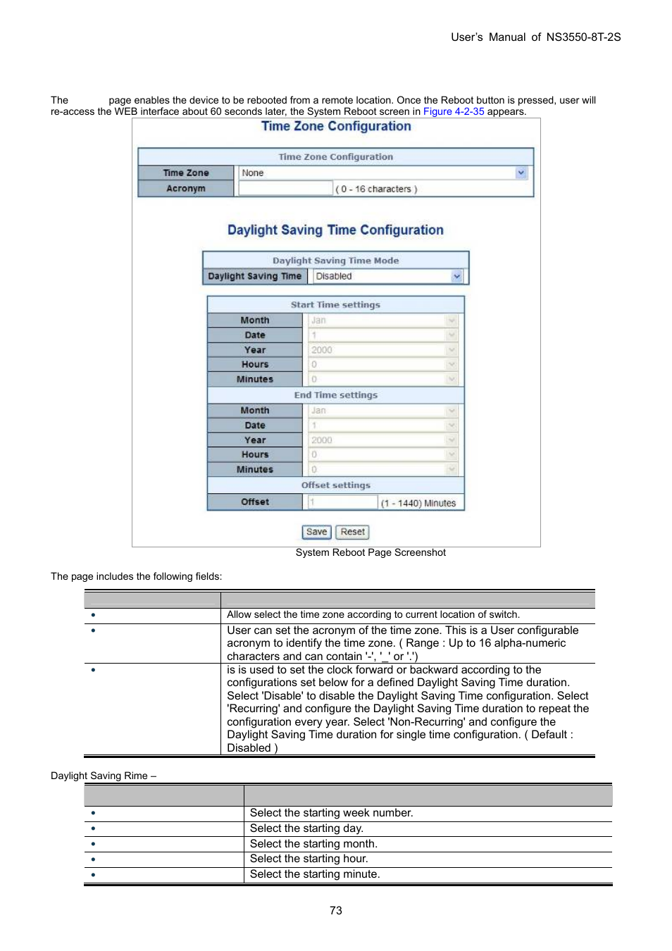 23 daylight saving | Interlogix NS3550-8T-2S User Manual User Manual | Page 73 / 495