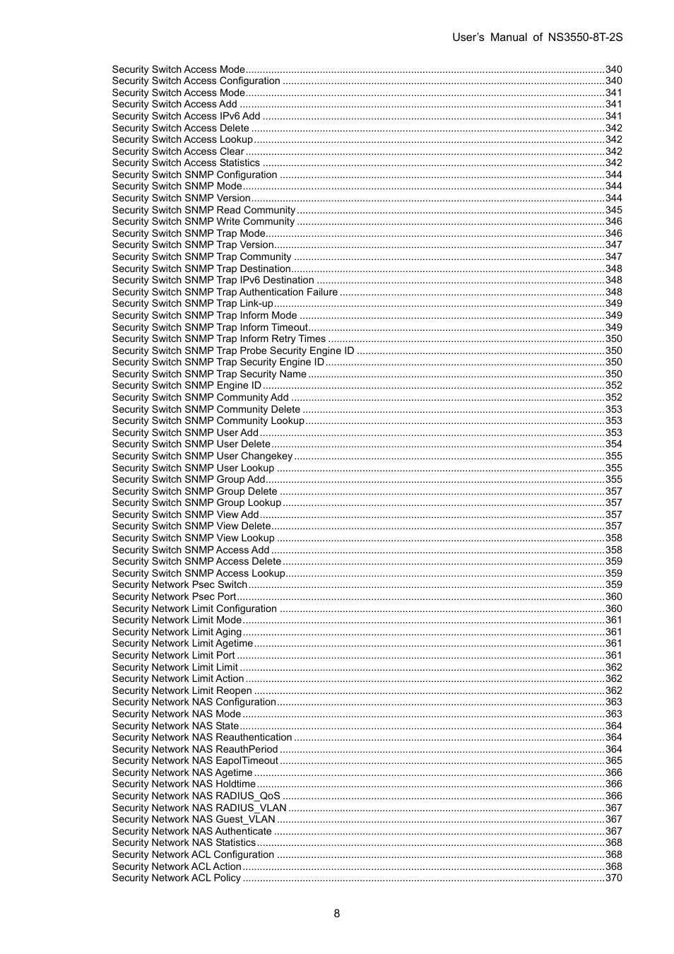 Interlogix NS3550-8T-2S User Manual User Manual | Page 8 / 495