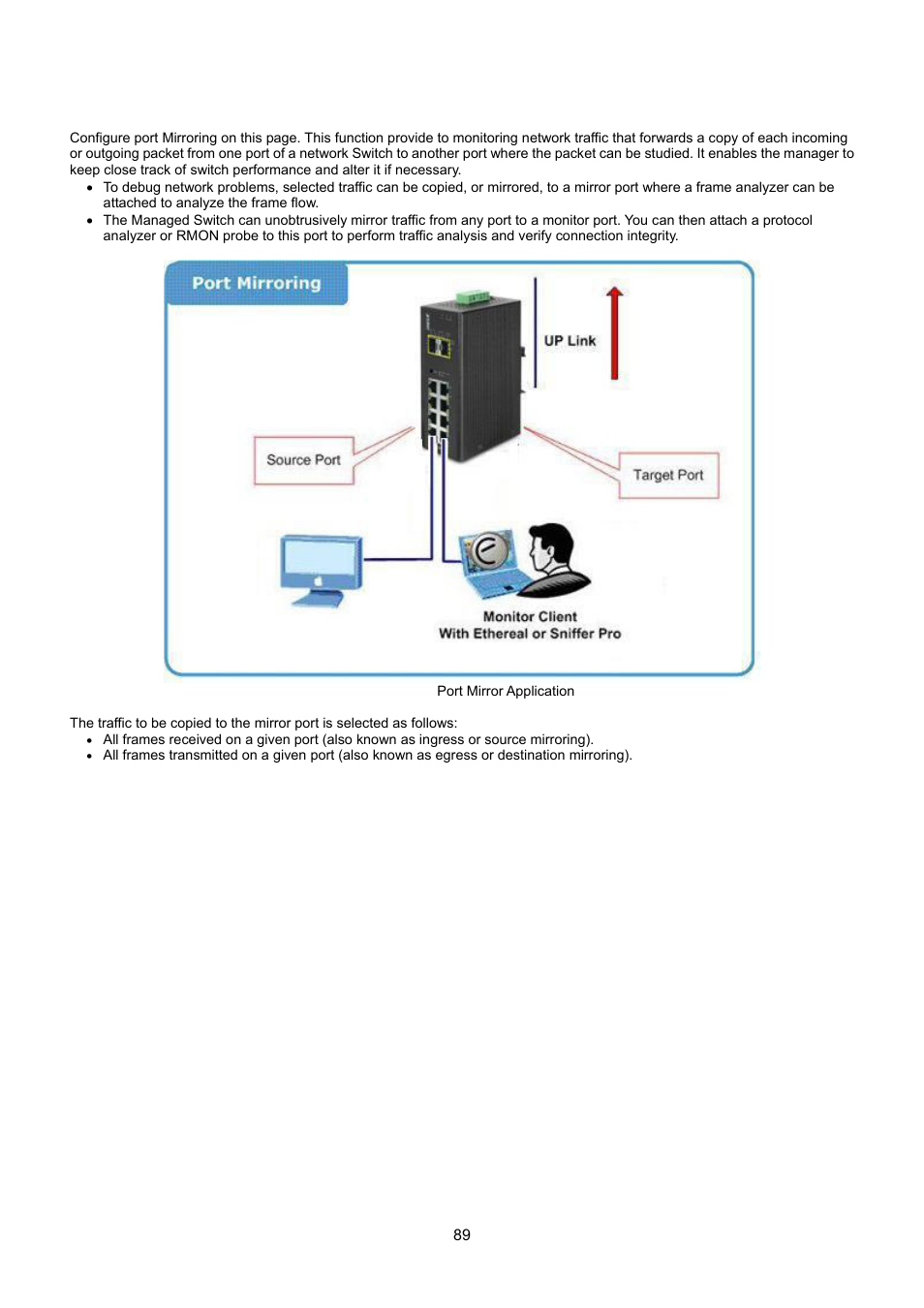 5 port mirror | Interlogix NS3550-8T-2S User Manual User Manual | Page 89 / 495