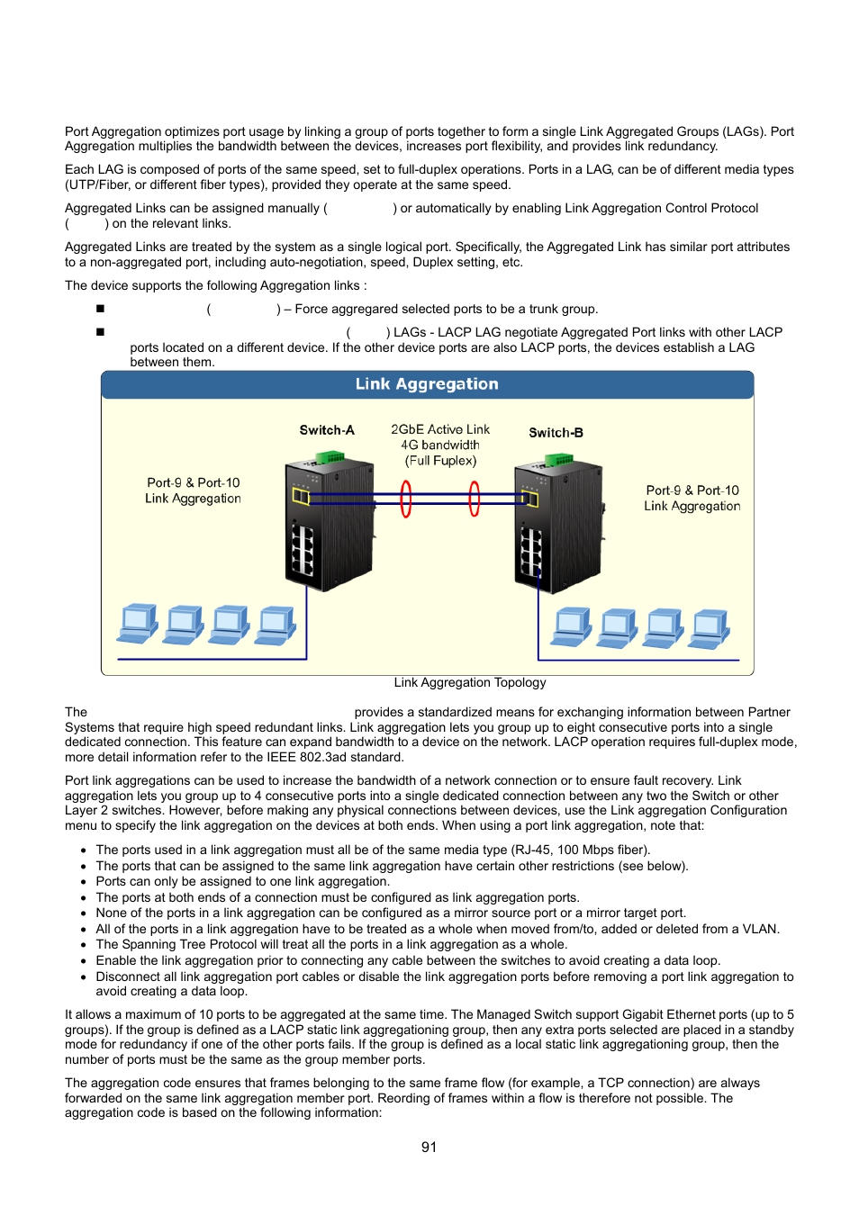 5 link aggregation | Interlogix NS3550-8T-2S User Manual User Manual | Page 91 / 495