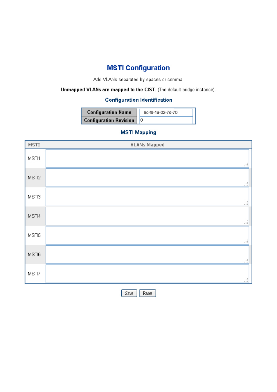 6 msti configuration | Interlogix NS3550-2T-8S User Manual User Manual | Page 164 / 631