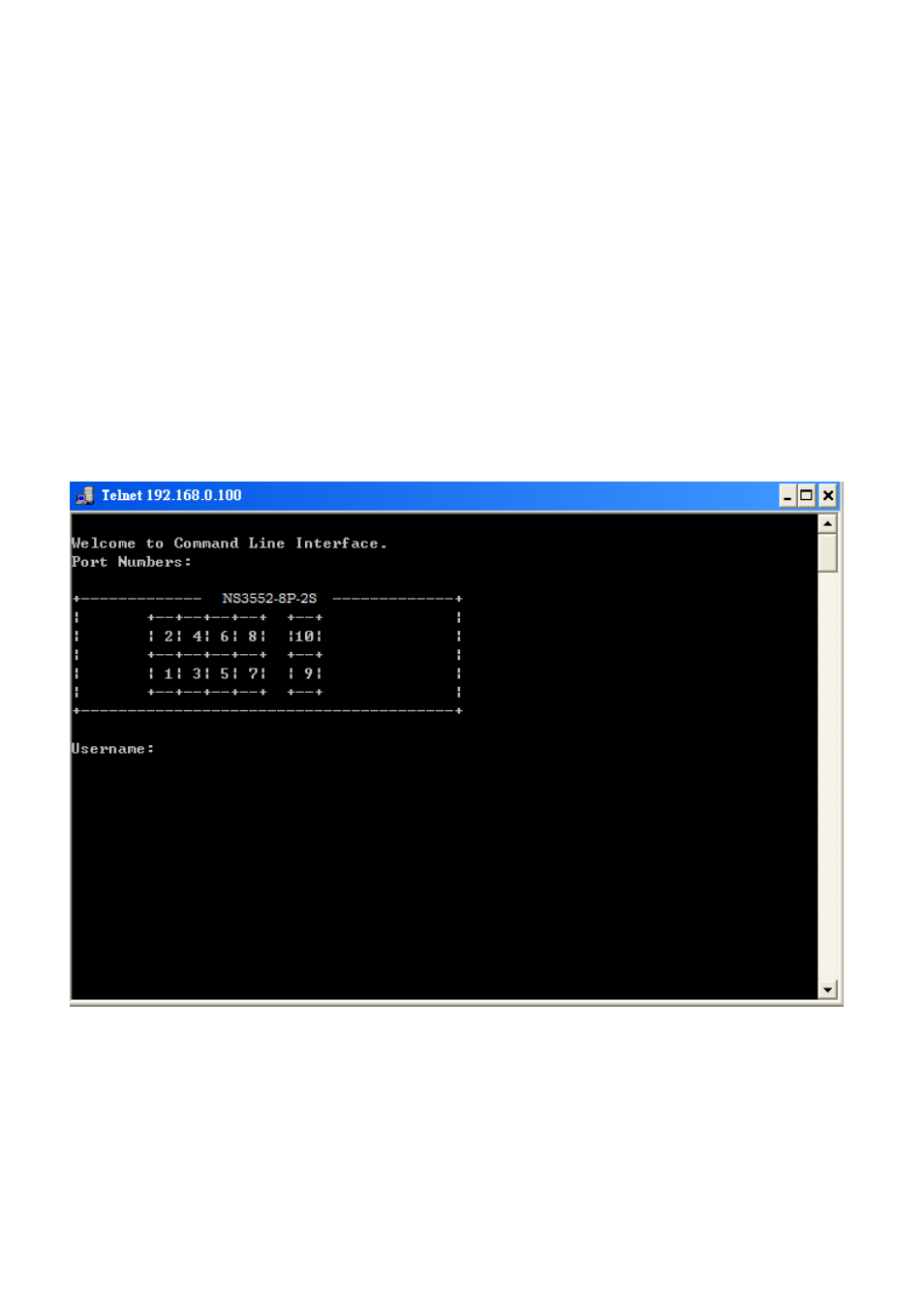 Command line interface, 1 accessing the cli, 2 telnet login | Interlogix NS3550-2T-8S User Manual User Manual | Page 352 / 631