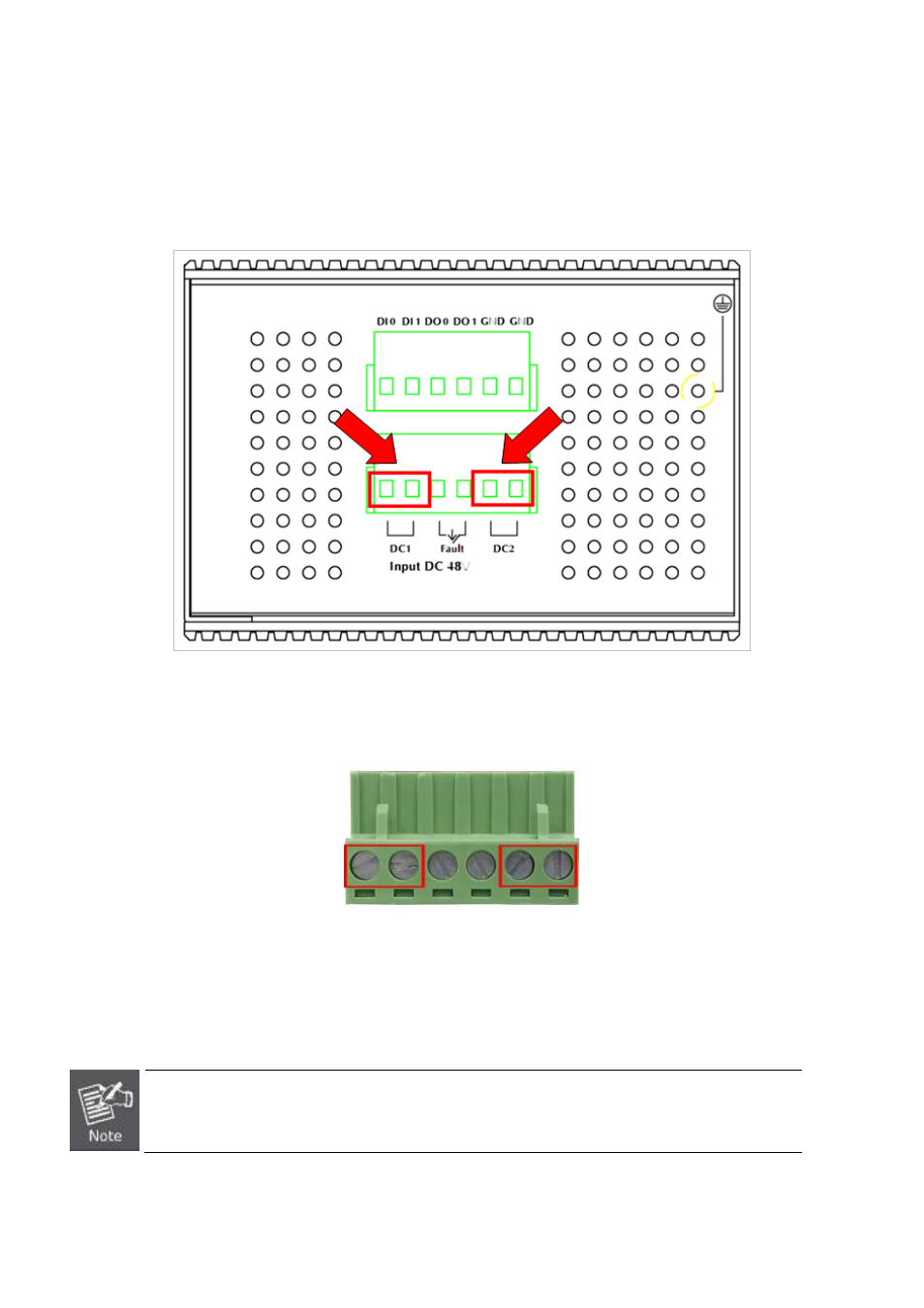 4 wiring the power input, 5 wiring the fault alarm contact | Interlogix NS3550-2T-8S User Manual User Manual | Page 42 / 631