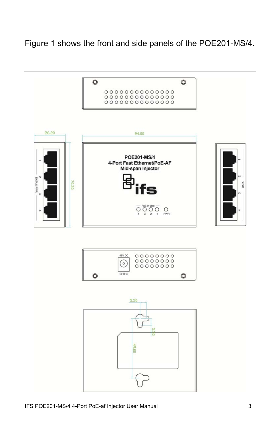 Product overview | Interlogix POE201-MS/4 User Manual | Page 7 / 14