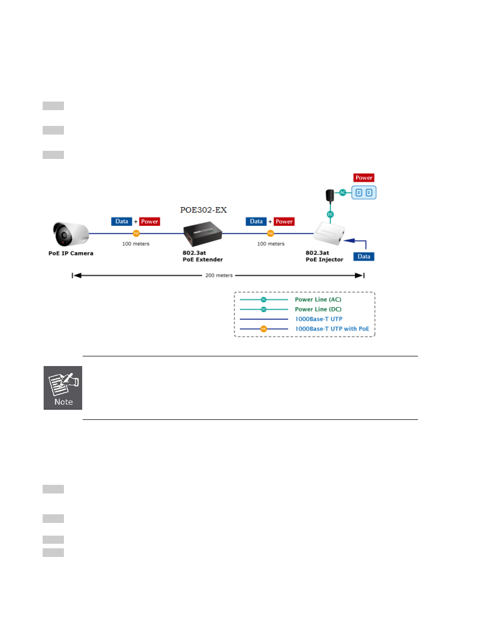3 connect poe302-ex to the powered device (pd), 4 multiple poe extender installation | Interlogix POE302-EX User Manual | Page 10 / 12