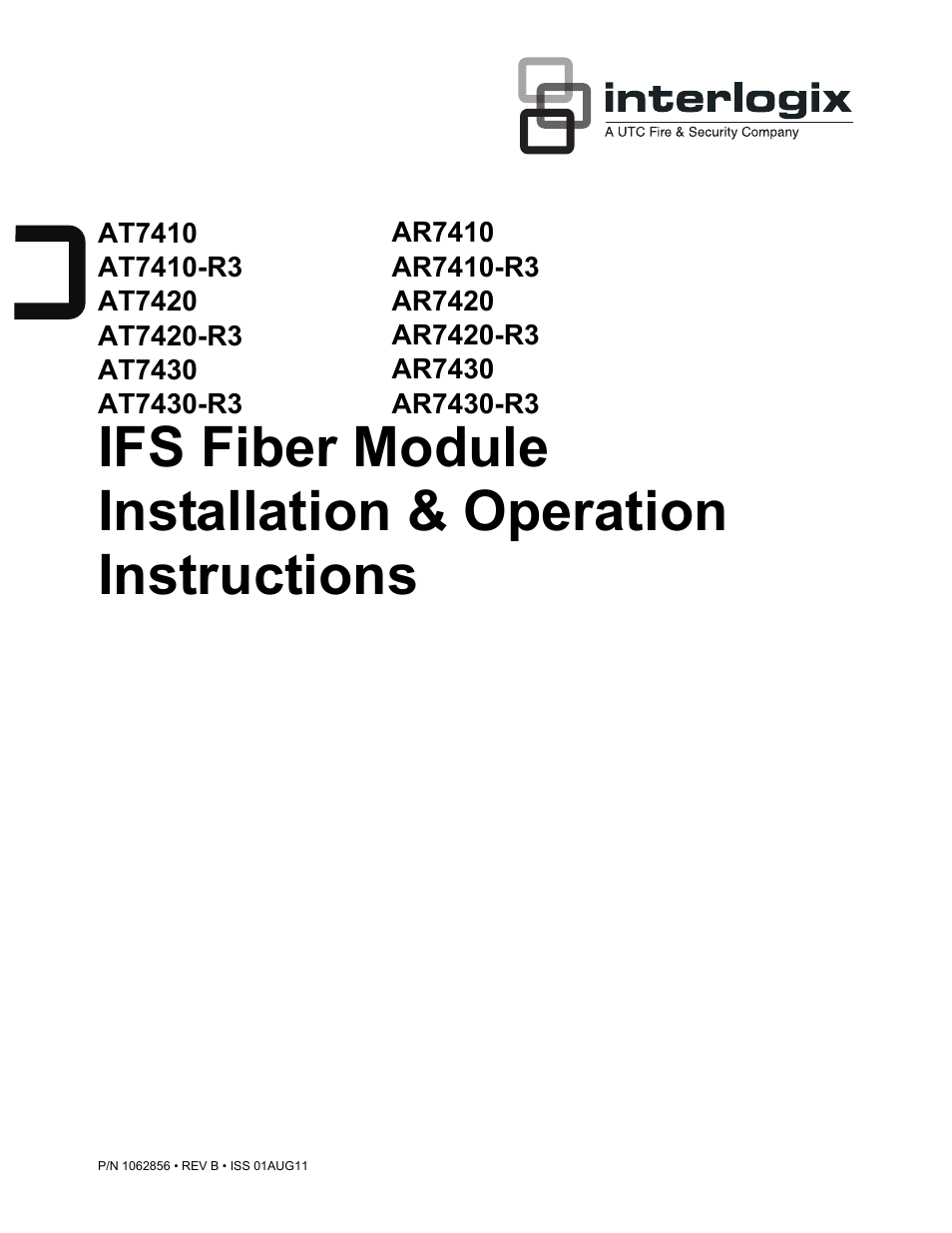 Interlogix AR7400 Series User Manual | 8 pages